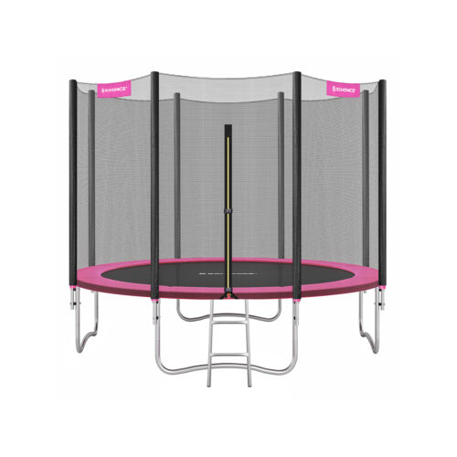 Batuut Ø 305 cm roosa turvavõrguga