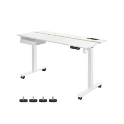 Reguleeritav laud - kirjutuslaud 60 x 140 cm valge