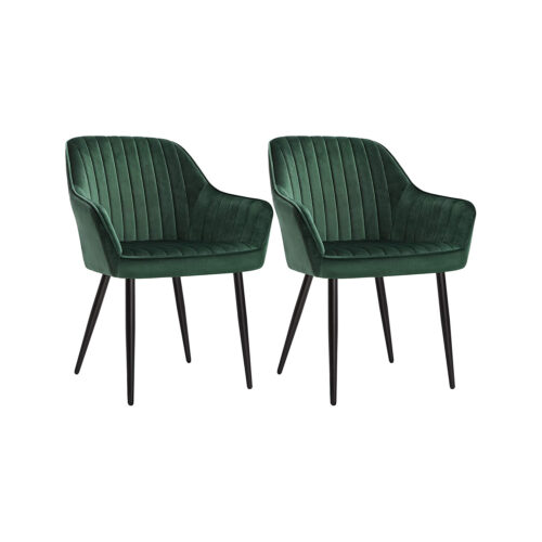 Söögitoa toolide komplekt 2 tk roheline - must
