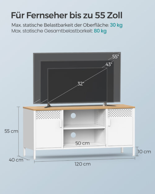 TV-kapp 120 cm uste ja 3 reguleeritava riiuliga - Image 4