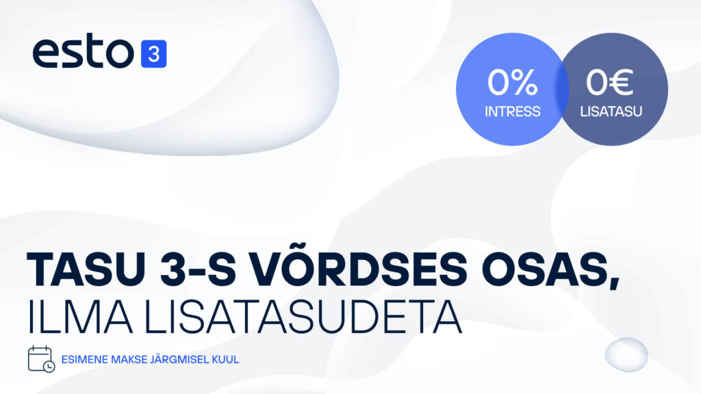 tasu 3-s võrdses osas